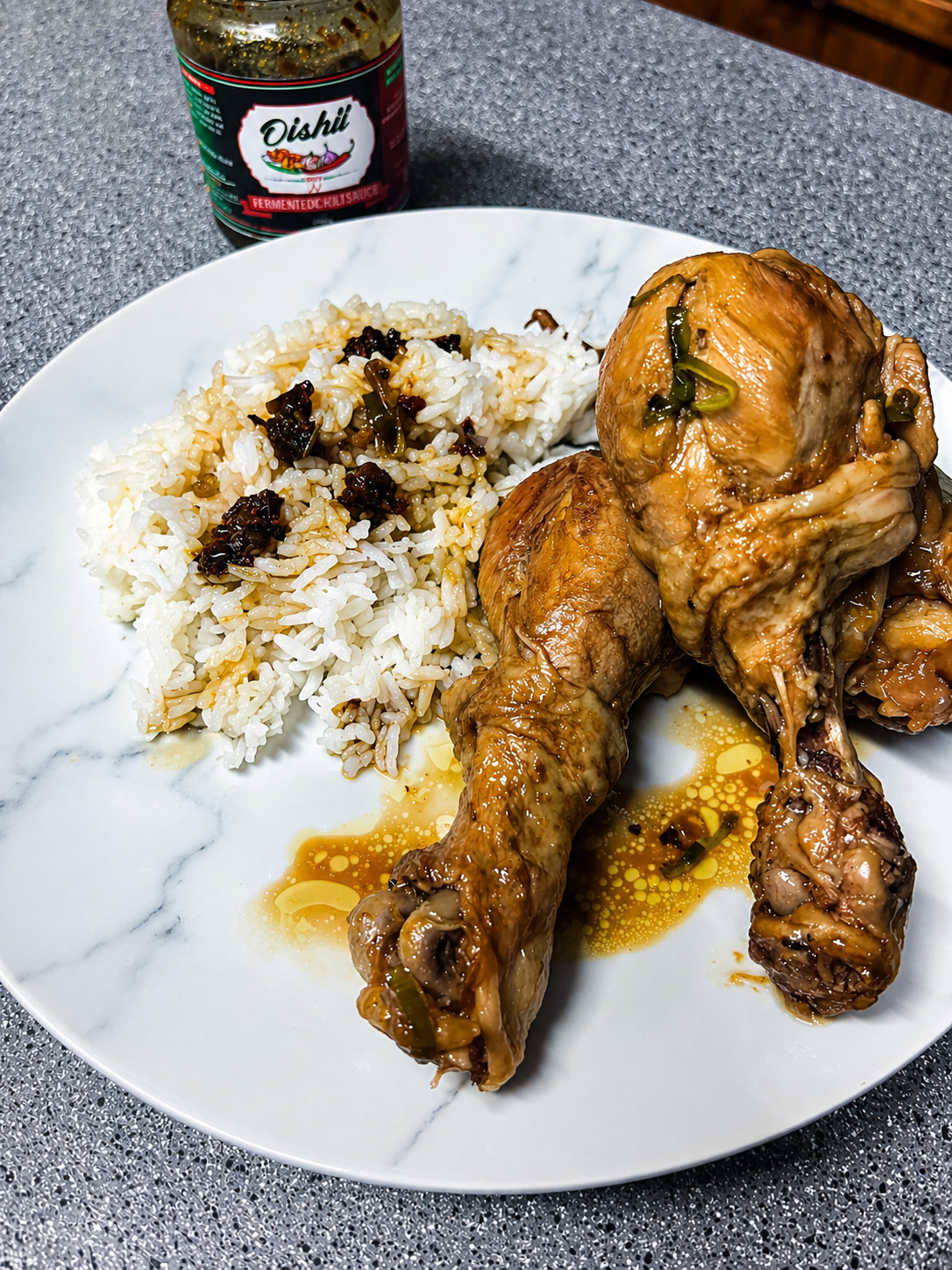 Chicken Adobo with Oishii Chilli Oil